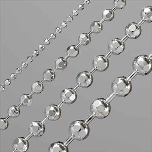 Kugelkette diamantiert | gold | Halsketten | | Silber Schmuck für Silberketten