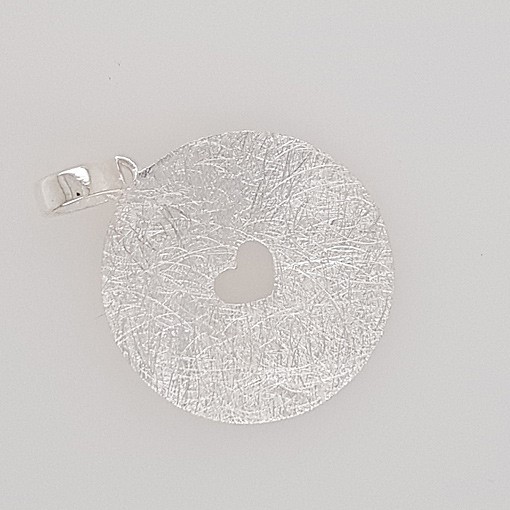 Round Pendant with Heart Cutout
