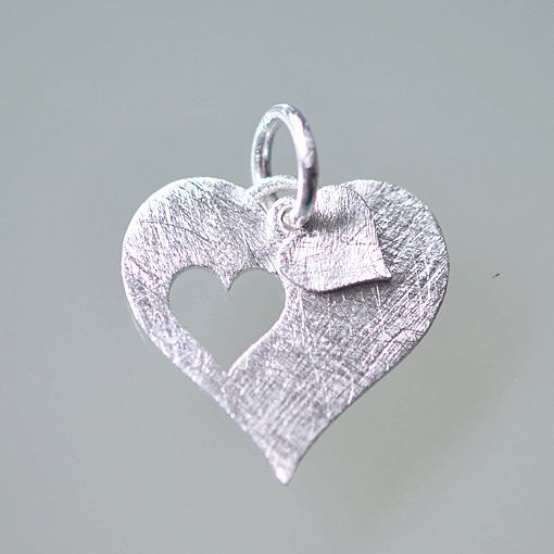 Heart Pendant with one Heart Cutout