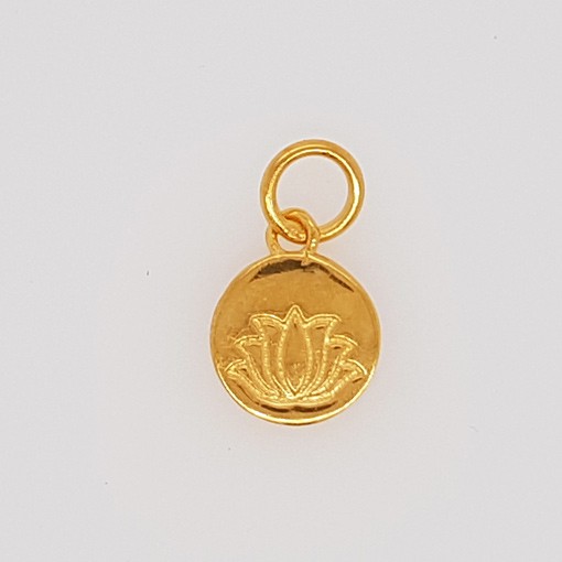 Round Charm with Lotus